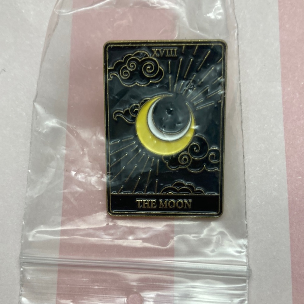 The Moon Tarot Enamel Pin